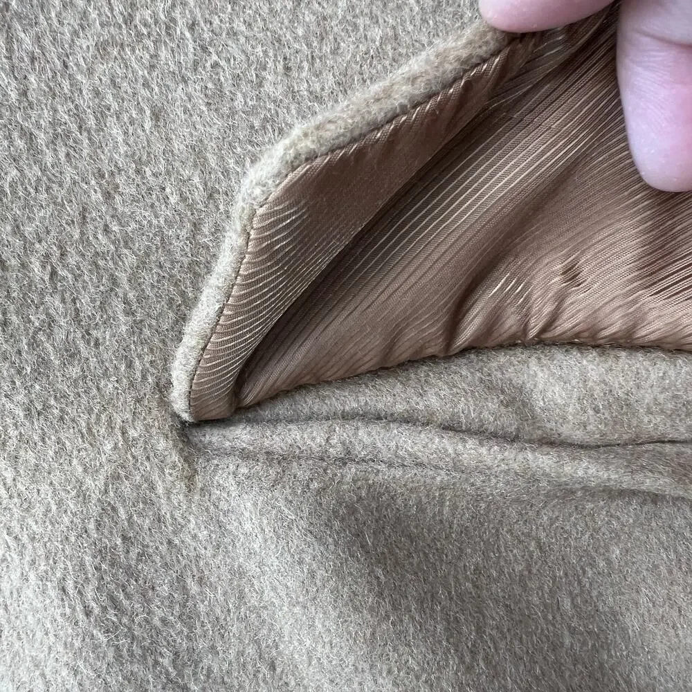 Lauren Ralph Lauren Tab Front Wool Blend Coat New Vicuna Brown Women's 8 Soft - Picture 11 of 14